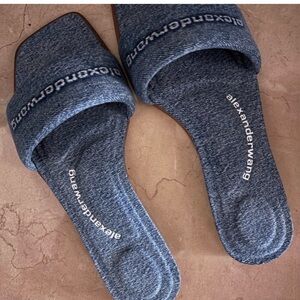 Alexander Wang Gray Slide Sandals